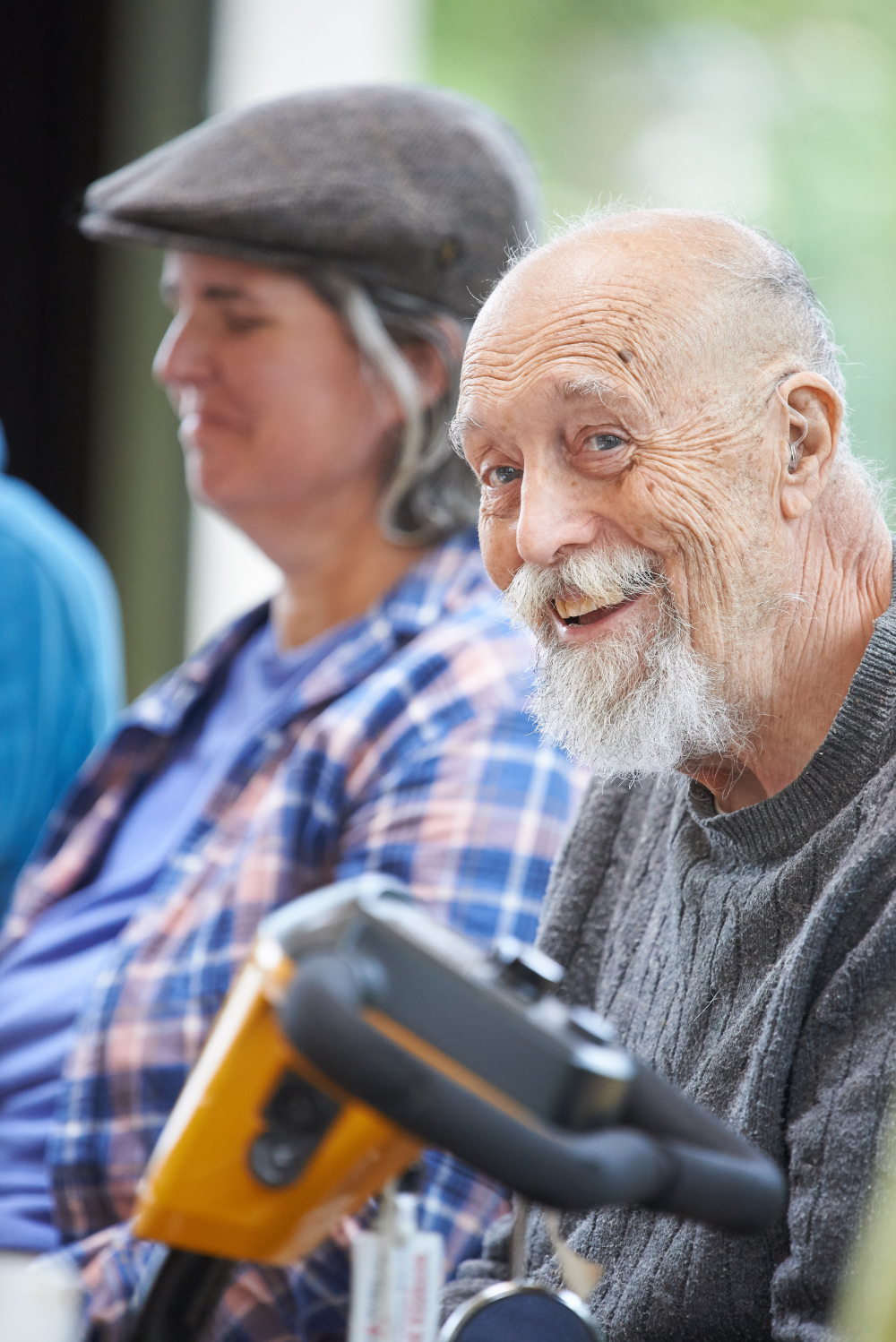 a person smiling